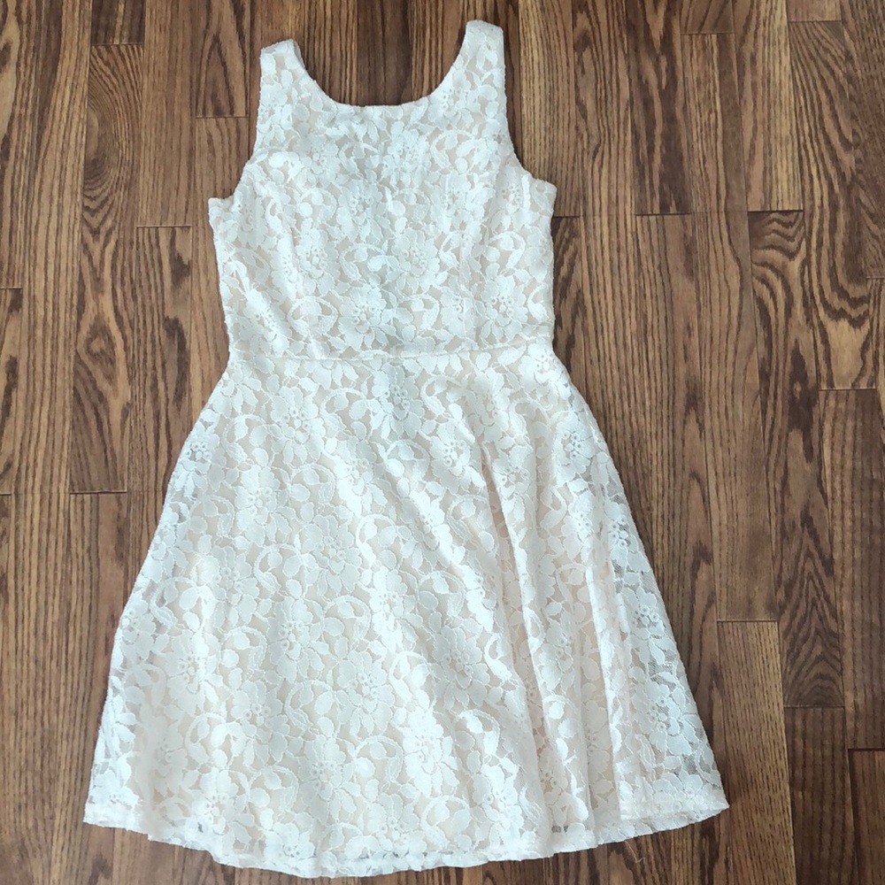 white floral dress